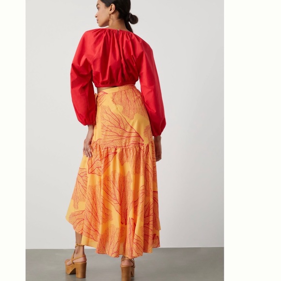 NWT Anthropologie Hutch Printed Wrap Maxi Skirt - Picture 7 of 15